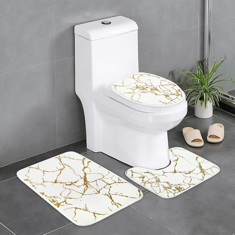 3pc Memory Foam Bathroom Floor Mat Set