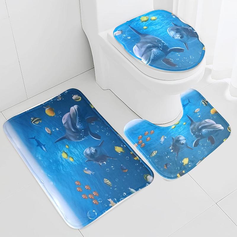 3pc Memory Foam Bathroom Floor Mat Set