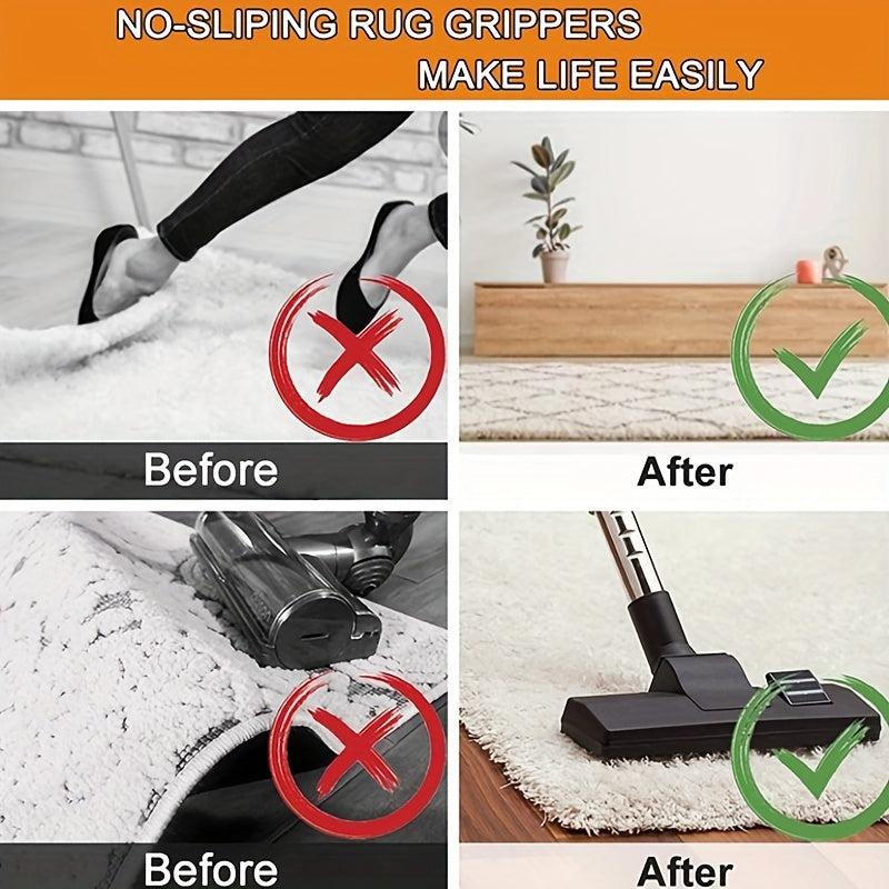 4Pcs Triangle Washable Rug Gripper Non Slip Patch Tape for Tile Carpets