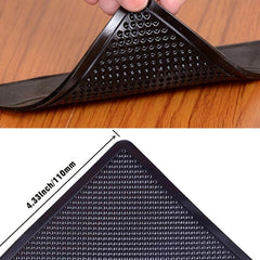 4Pcs Triangle Washable Rug Gripper Non Slip Patch Tape for Tile Carpets