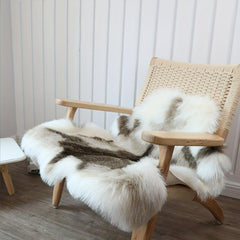 Reindeer Hide Rug Soft Faux Fur 3.6ft x 2.9ft Machine Washable