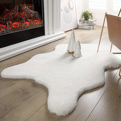 Faux Rabbit Fur Chair Cover Soft and Durable Protection for Furniture