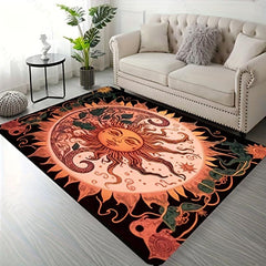 Mushroom Skull Area Rug Non-slip Shaggy Floor Mat