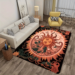 Mushroom Skull Area Rug Non-slip Shaggy Floor Mat