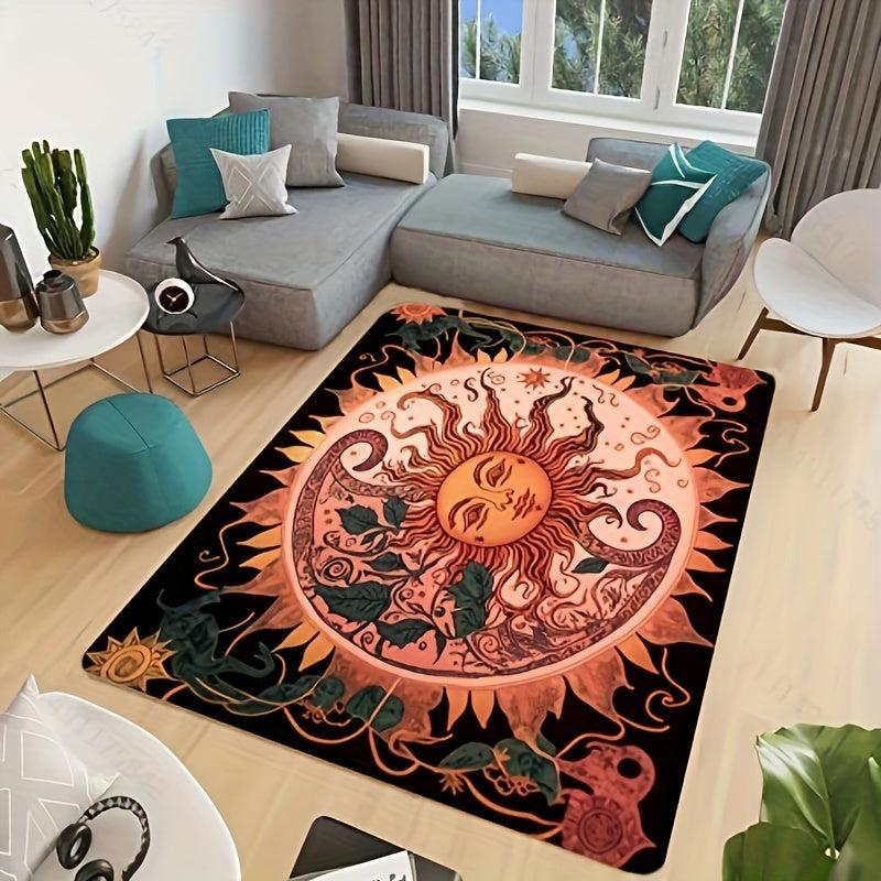 Mushroom Skull Area Rug Non-slip Shaggy Floor Mat