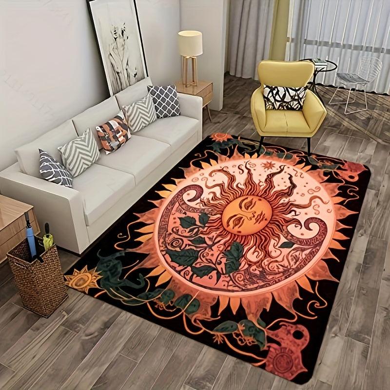 Mushroom Skull Area Rug Non-slip Shaggy Floor Mat