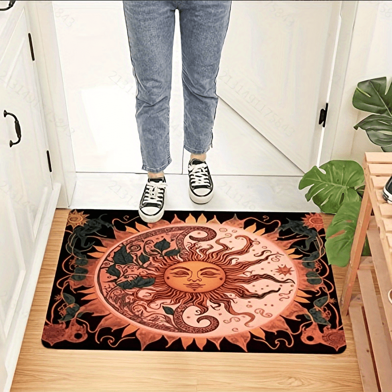 Mushroom Skull Area Rug Non-slip Shaggy Floor Mat