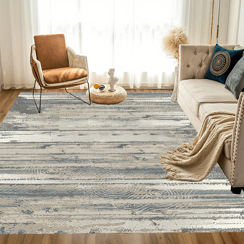 Vintage Abstract Shaggy Area Rug Soft Thickened Anti Fatigue Non Slip Washable