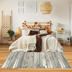 Vintage Abstract Shaggy Area Rug Soft Thickened Anti Fatigue Non Slip Washable