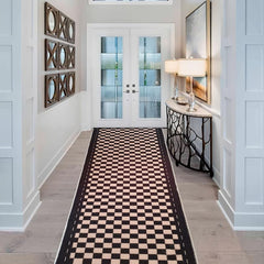 Non Slip Plaid Floor Rug Washable Hallway Runner 23.6x70.8 Vintage Design