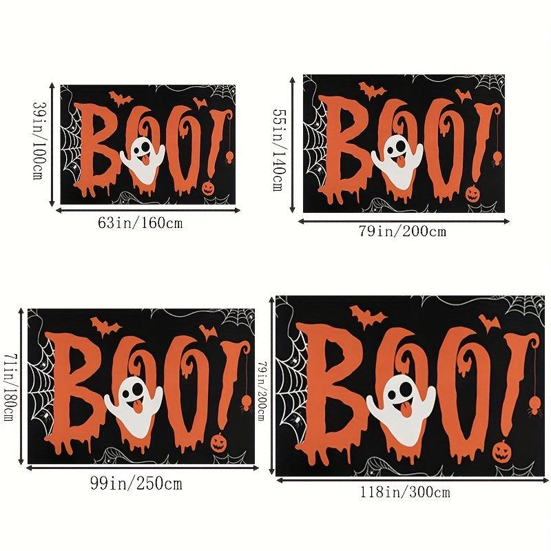 Halloween Ghost Bat & Spider Kitchen Rug Waterproof Carpet Mat