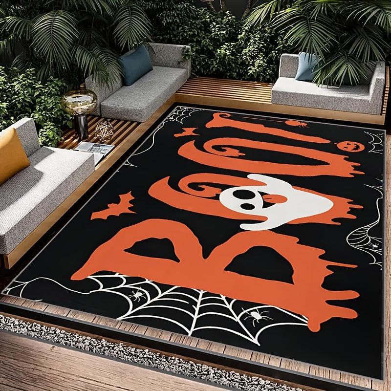 Halloween Ghost Bat & Spider Kitchen Rug Waterproof Carpet Mat