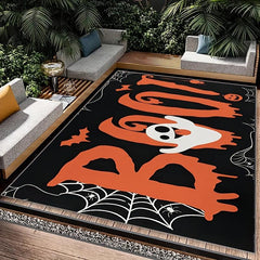 Halloween Ghost Bat & Spider Kitchen Rug Waterproof Carpet Mat