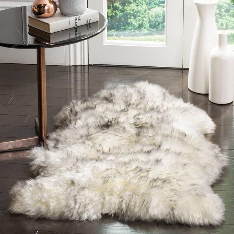 Soft Plush and Sheepskin Rug for Bedroom and Living Room