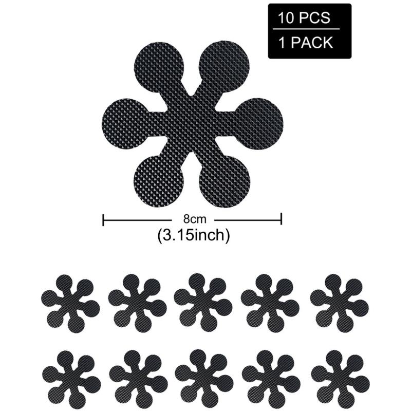 10pcs Flower Non Slip Bathtub Stickers Anti Slip for Bathroom Shower Floor