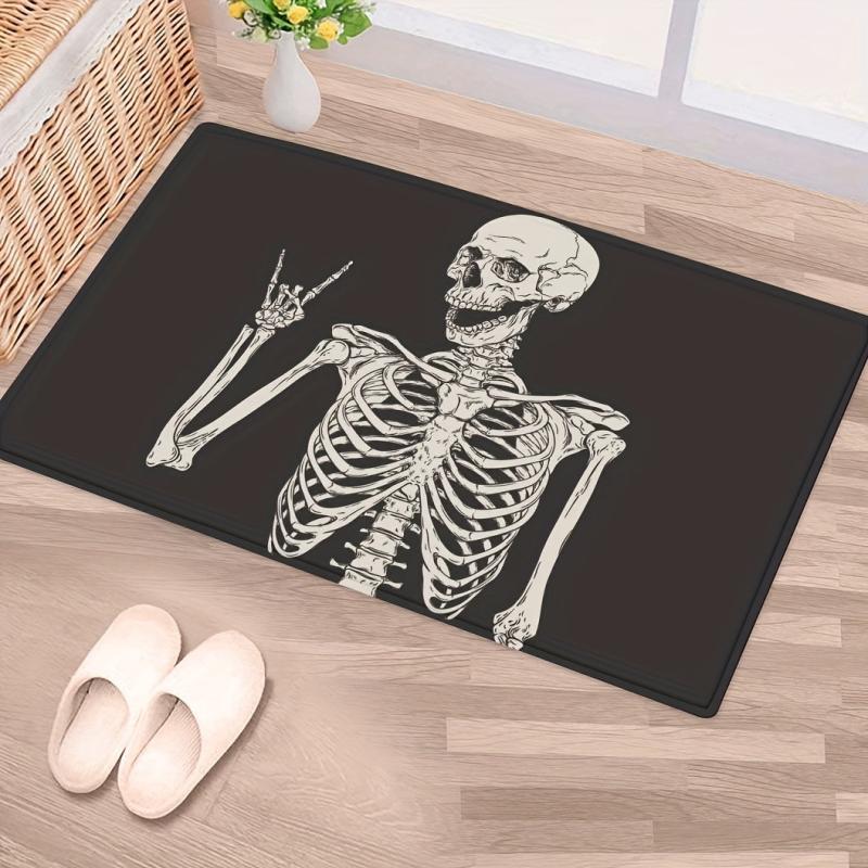 Halloween Skull Doormat Low Pile Indoor Outdoor Entrance Mat