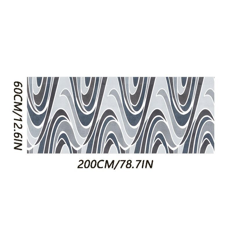 Nordic Modern Runner Rug Non-slip Kitchen Bedroom Carpet Easy-care Balcony Mat