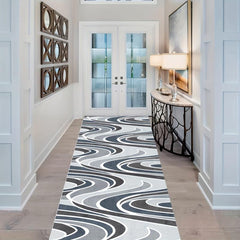 Nordic Modern Runner Rug Non-slip Kitchen Bedroom Carpet Easy-care Balcony Mat