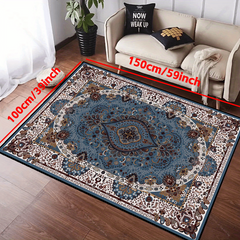 Vintage Boho Area Rug Stain Resistant Low Pile Carpet for High Traffic Areas
