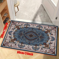 Vintage Boho Area Rug Stain Resistant Low Pile Carpet for High Traffic Areas