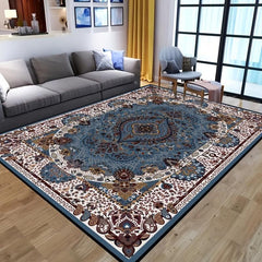 Vintage Boho Area Rug Stain Resistant Low Pile Carpet for High Traffic Areas