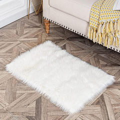 Plush Furry Area Rug Soft Shaggy Carpet Living Room Bedroom Washable Home Decor