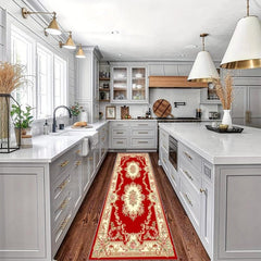 Ultra Thin Persian Kitchen Runner Rug Washable Non Slip Floral Laundry Room Rug