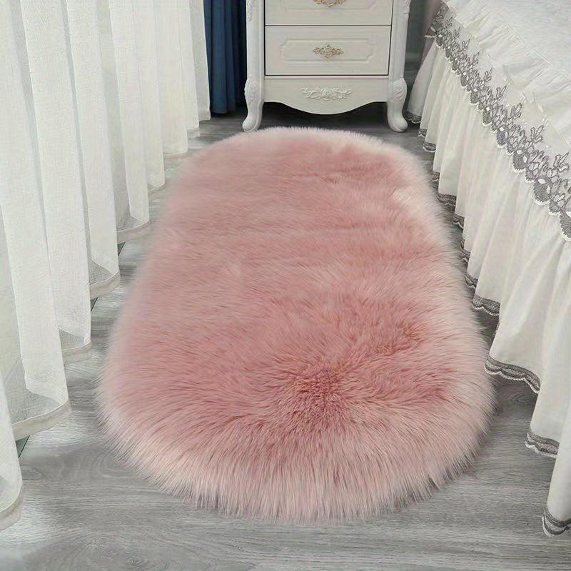 Long Plush Carpet Faux Fur Rug Soft Furry Shag Rug For Bedroom Living Room