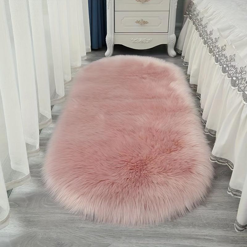 Long Plush Carpet Faux Fur Rug Soft Furry Shag Rug For Bedroom Living Room