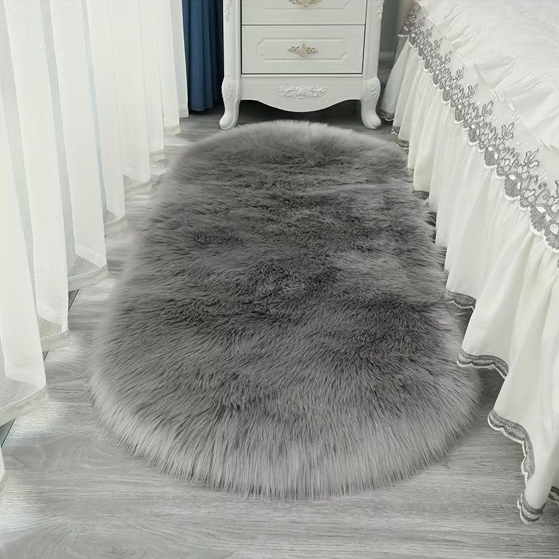 Long Plush Carpet Faux Fur Rug Soft Furry Shag Rug For Bedroom Living Room