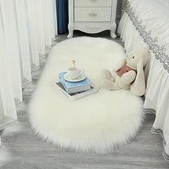 Long Plush Carpet Faux Fur Rug Soft Furry Shag Rug For Bedroom Living Room