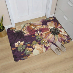 Flower Printed Floor Mat Living Room Sofa Bedroom Decoration Carpet