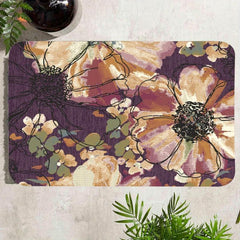 Flower Printed Floor Mat Living Room Sofa Bedroom Decoration Carpet