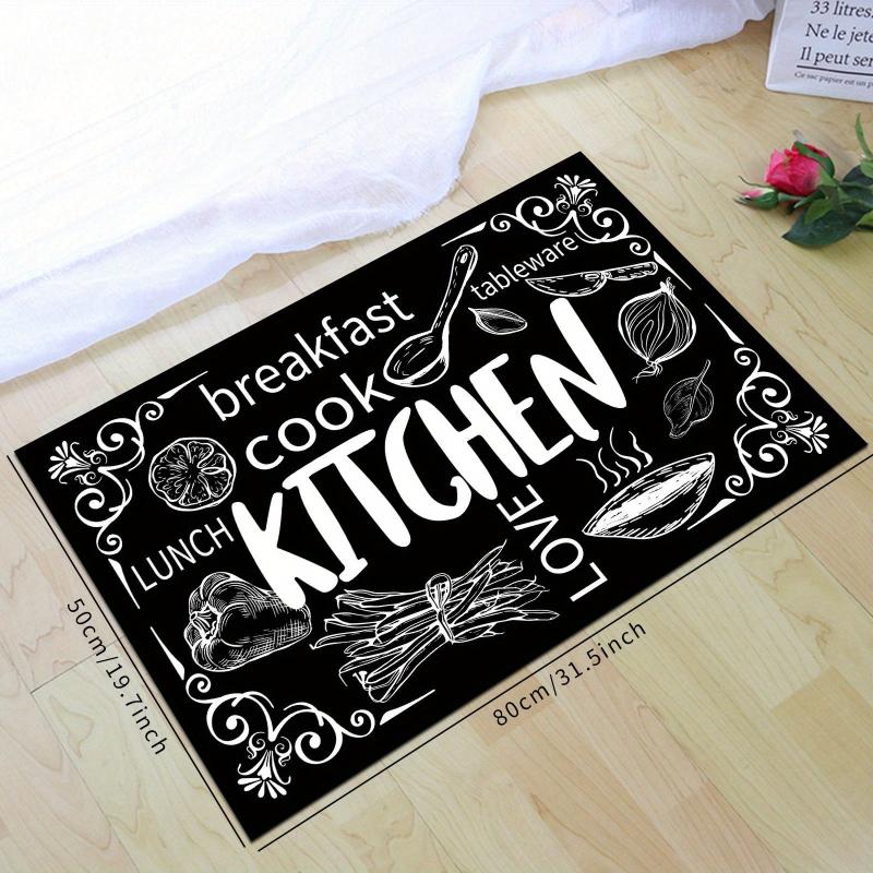 Anti Slip Polyester Kitchen Floor Mat Absorbent Bath Laundry Runner Rug