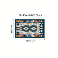 Mediterranean Modern Area Rug Non Slip Floor Mat for Living Room