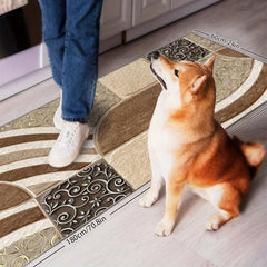 Geometric Vintage Area Rug Low Pile Easy to Clean Soft Non Slip
