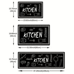 Soft & Cushioned Anti Fatigue Kitchen Rug Waterproof Non Slip Absorbent