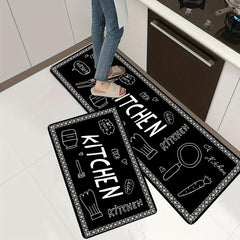 Soft & Cushioned Anti Fatigue Kitchen Rug Waterproof Non Slip Absorbent