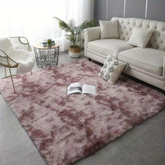 Plush Shag Area Rug Tie Dyed Fluffy Shaggy Floor Carpet