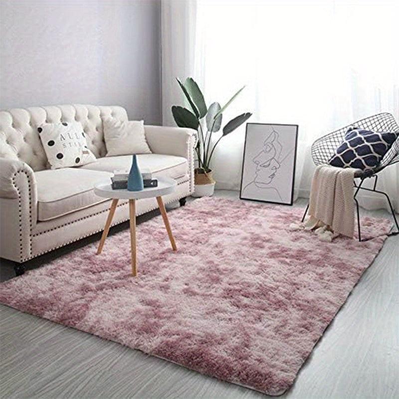 Soft Rainbow Fuzzy Area Rug for Bedroom Living Room Kids Playroom