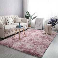 Soft Rainbow Fuzzy Area Rug for Bedroom Living Room Kids Playroom