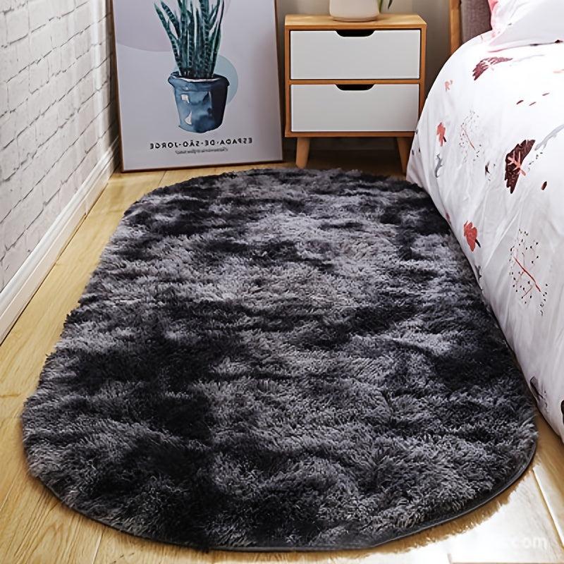 Shaggy Tie Dye Area Rug for Living Room or Bedroom Decor