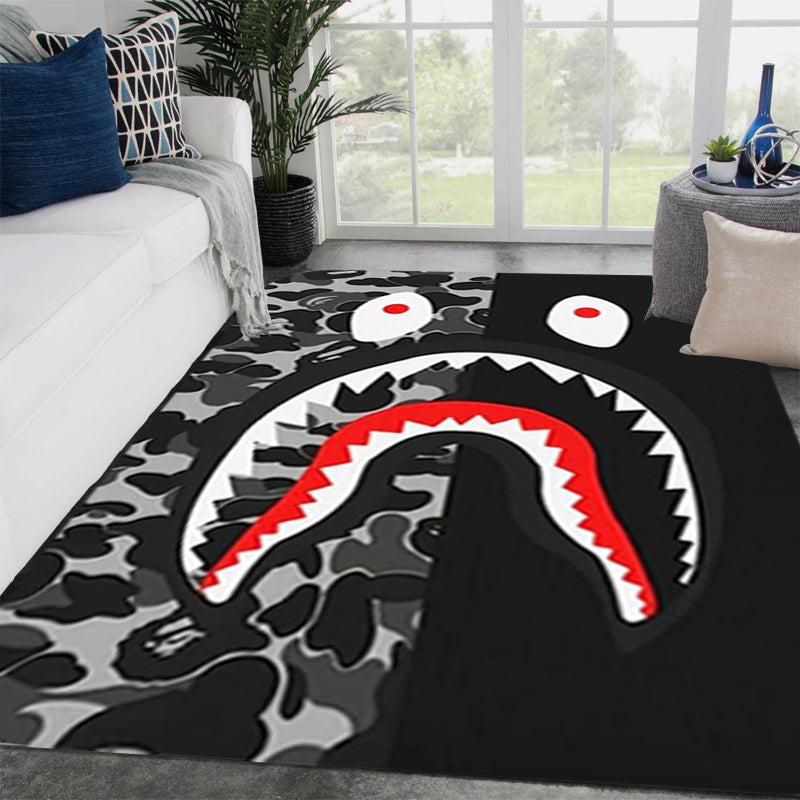 Thickened Shark Camouflage Large Carpet Funny Cartoon Shark Rug