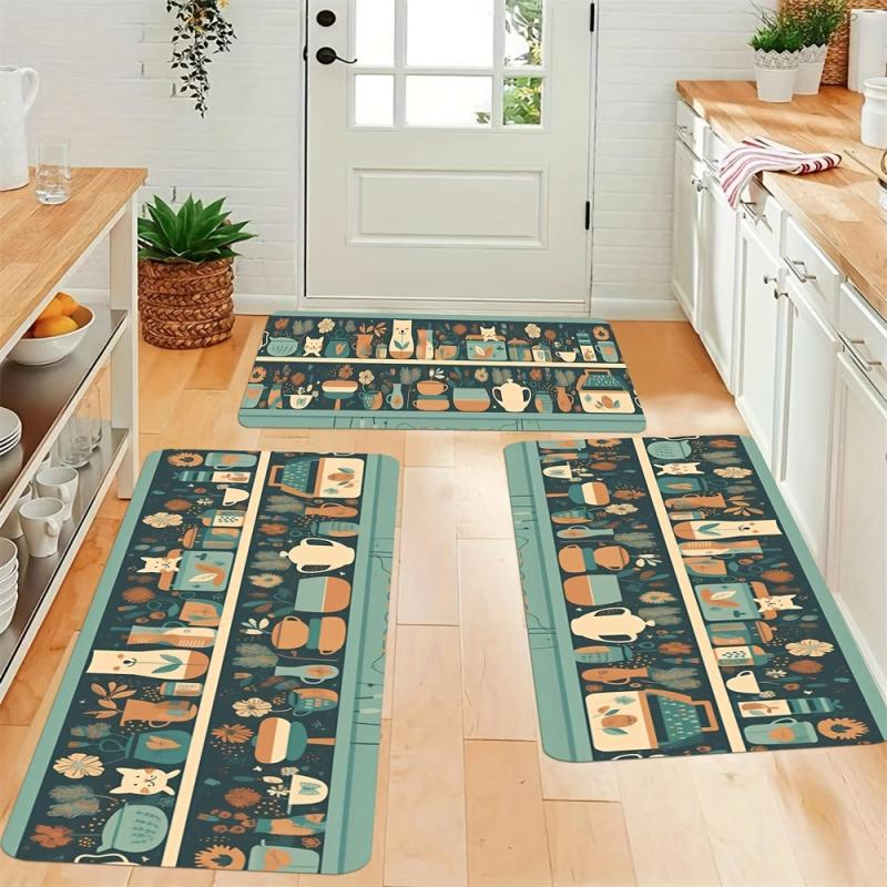 Absorbent Waterproof Kitchen Rug Anti Fatigue Non Slip Washable Carpet