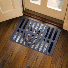 3D Clown Welcome Doormat Geometric Low Pile Indoor Outdoor Entrance Mat