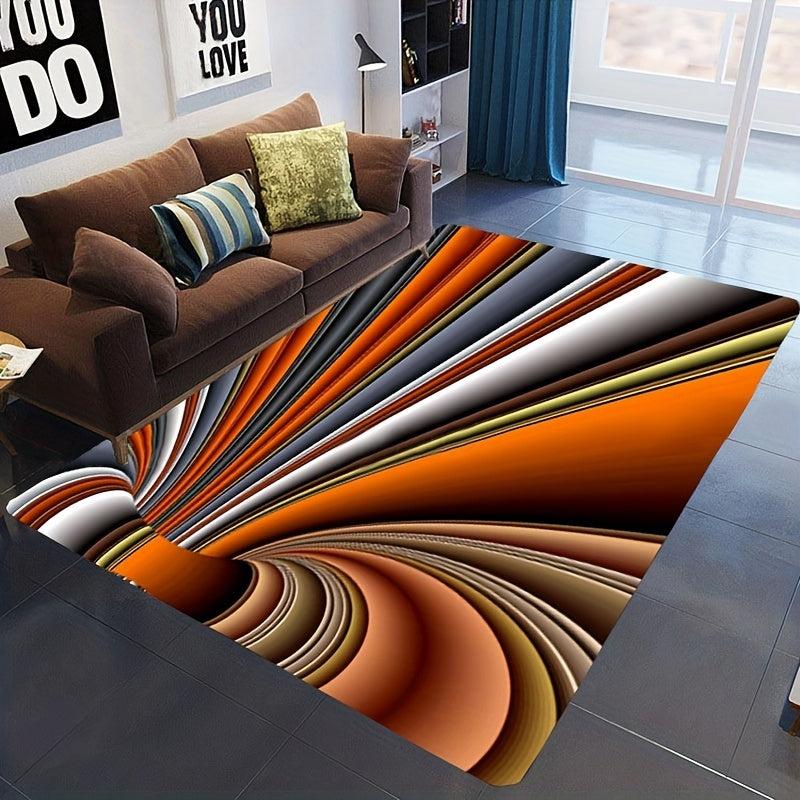Stylish 3D Vision Area Rug Soft Non Slip Waterproof
