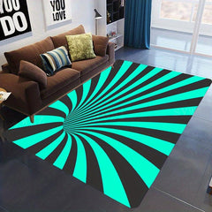 Stylish 3D Vision Area Rug Soft Non Slip Waterproof