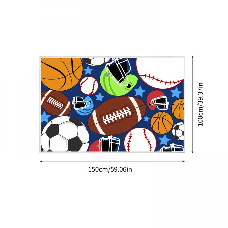 Anti Fatigue Shaggy Rugby Printed Area Rug Non Slip Decor
