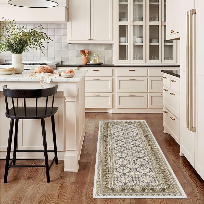 Soft Non Slip Hallway Runner Rug Distressed Carpet Runner Farmhouse Style