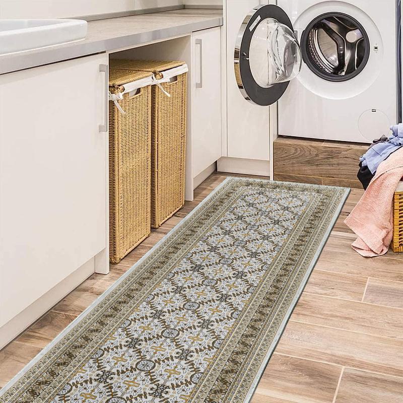 Soft Non Slip Hallway Runner Rug Distressed Carpet Runner Farmhouse Style